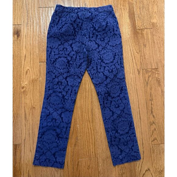 Anthropologie the essential skinny burnout velvet pant purple size 8 - Picture 5 of 10